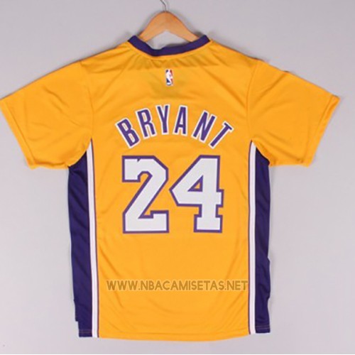 Camiseta Manga Corta Los Angeles Lakers Kobe Bryant NO 24 Amarillo